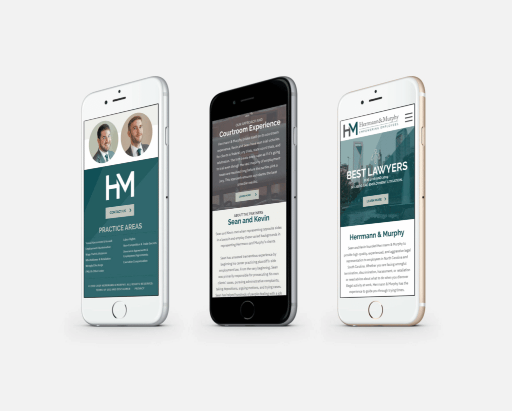 Law Firm Mobile Design Mocks