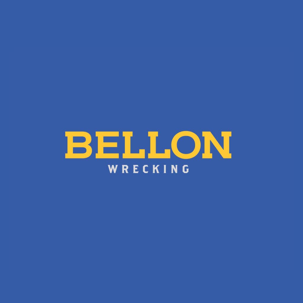 Bellon Wrecking Logo on Blue