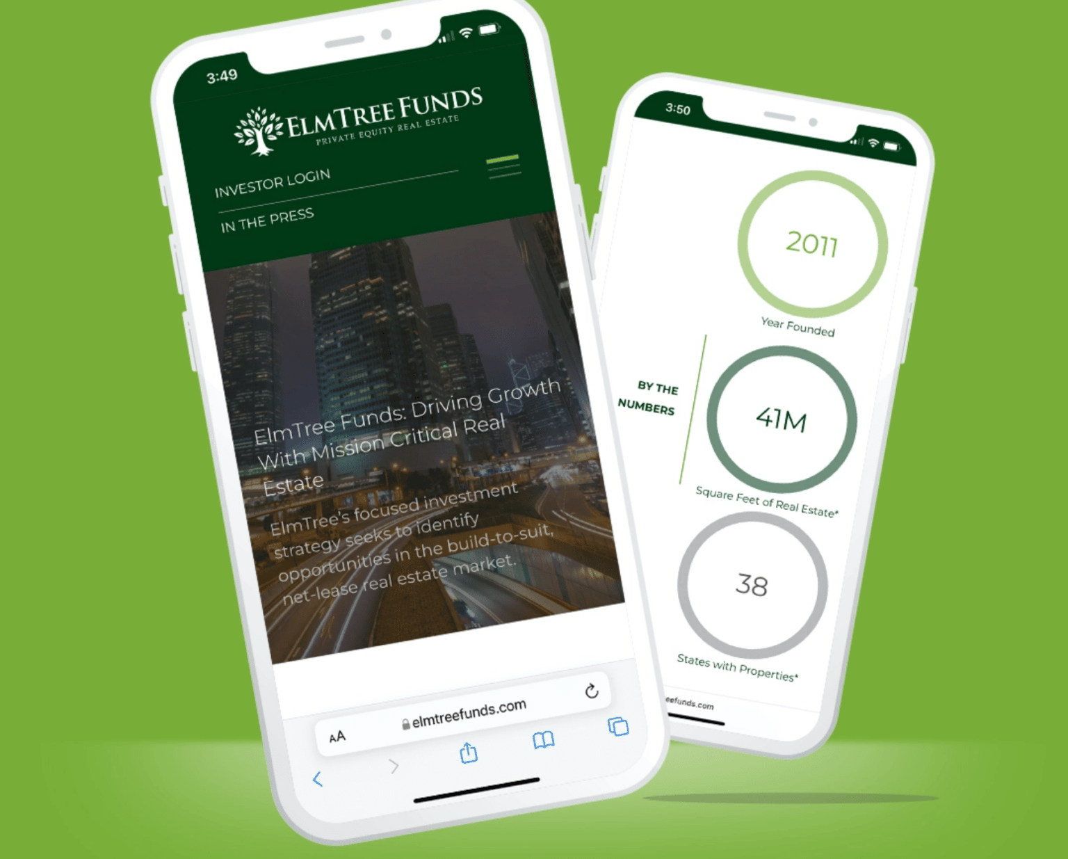 ElmTree Mobile Website Design