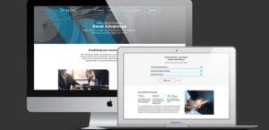 Desktop and Laptop Website Design Mocks Bevel Financial