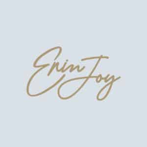 Erin Joy Logo on Blue