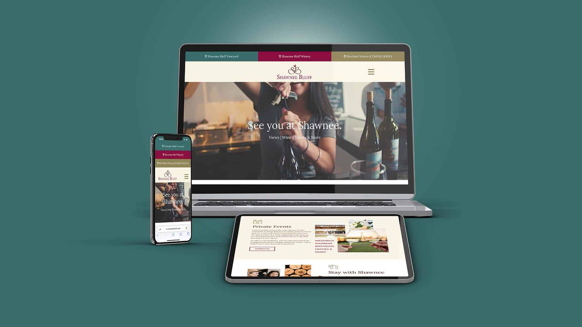 Shawnee Bluff Winery Website Design