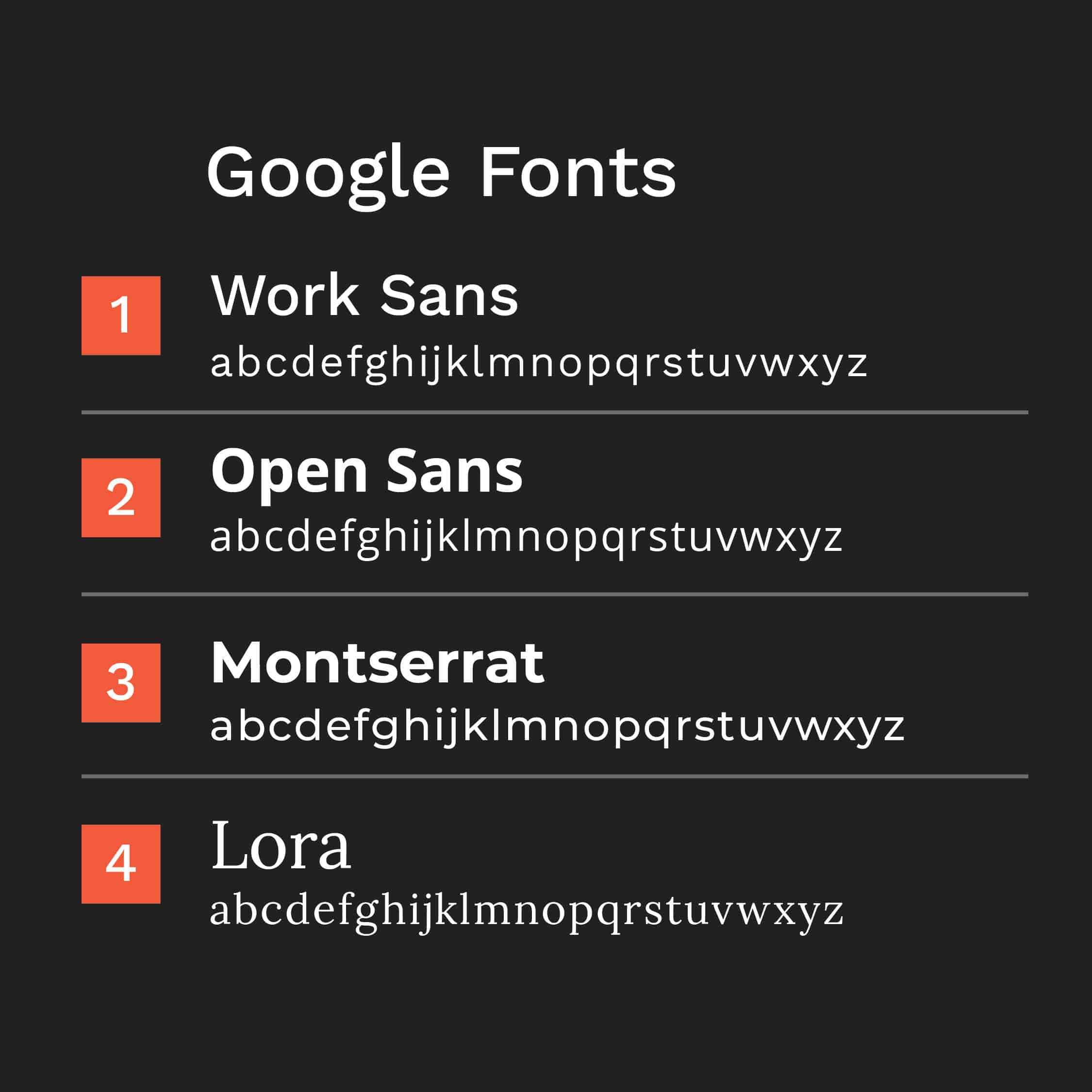 4 Great Google Fonts