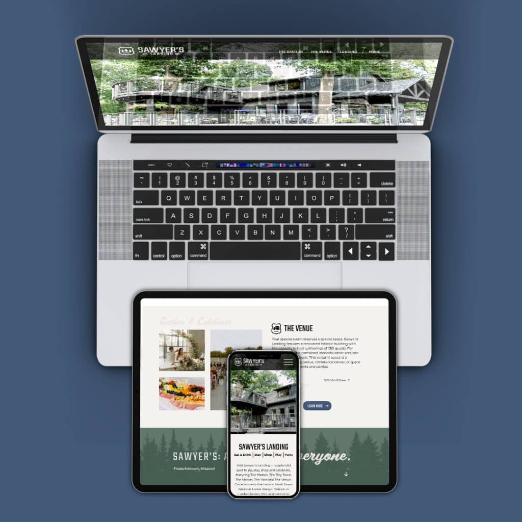 Sawyer's Landing Desktop, IPad and Mobile Web Display