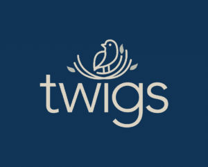 Twigs Logo on Blue