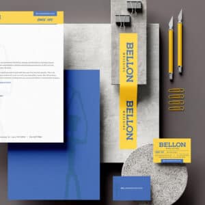 Stationery with brand colors